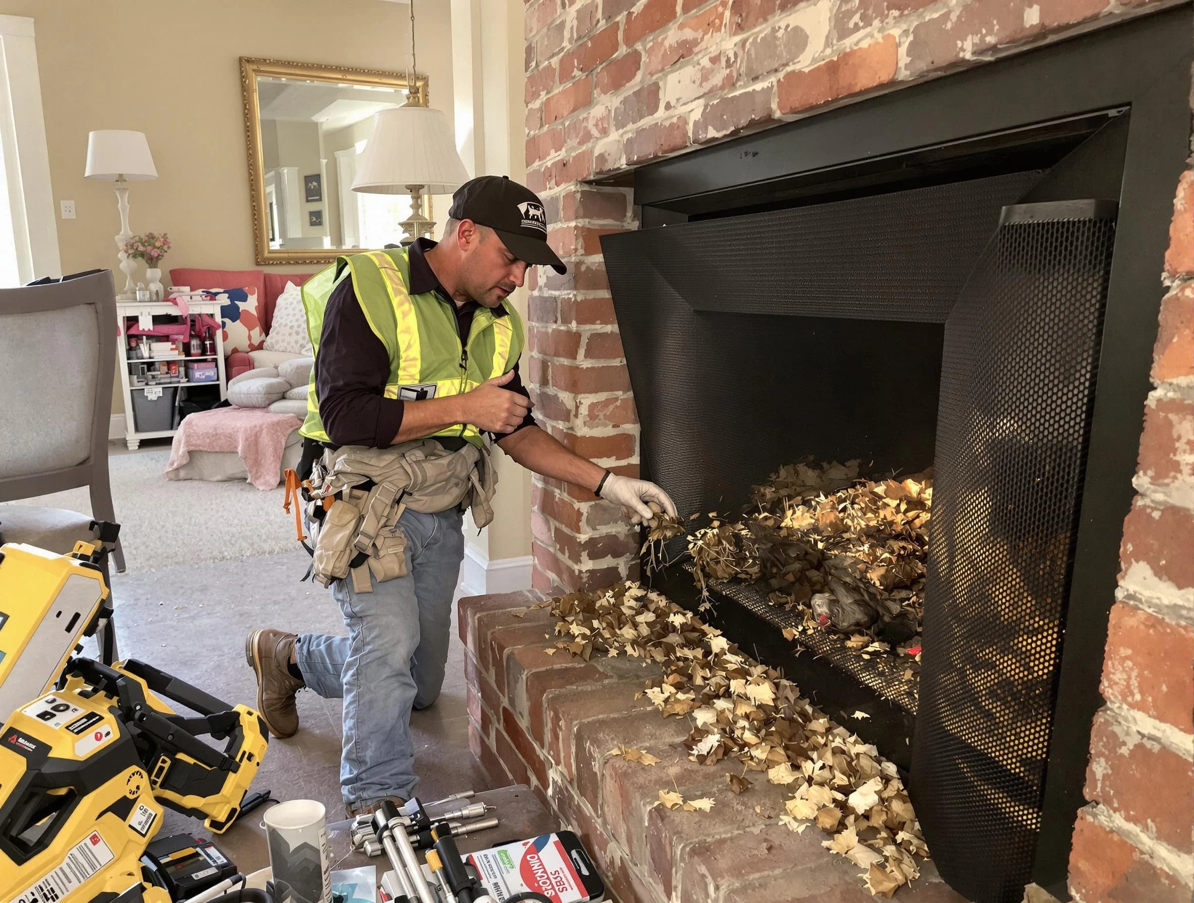 Safe screening installation by Westford Chimney Sweep in Westford, MA