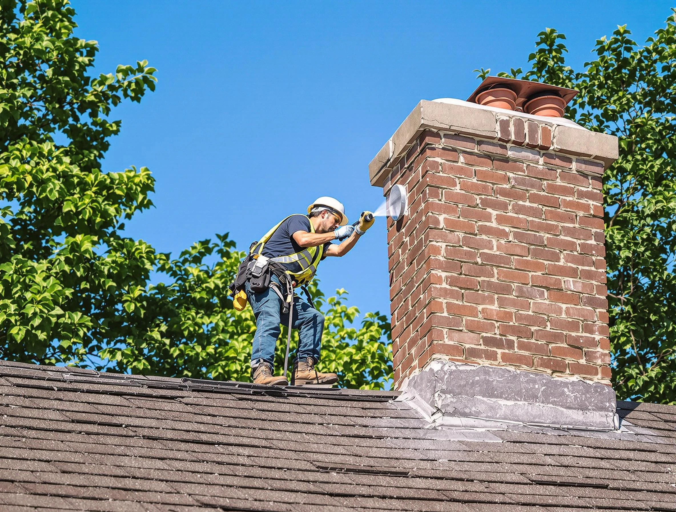 Westford Chimney Sweep performing an inspection with advanced tools in Westford, MA