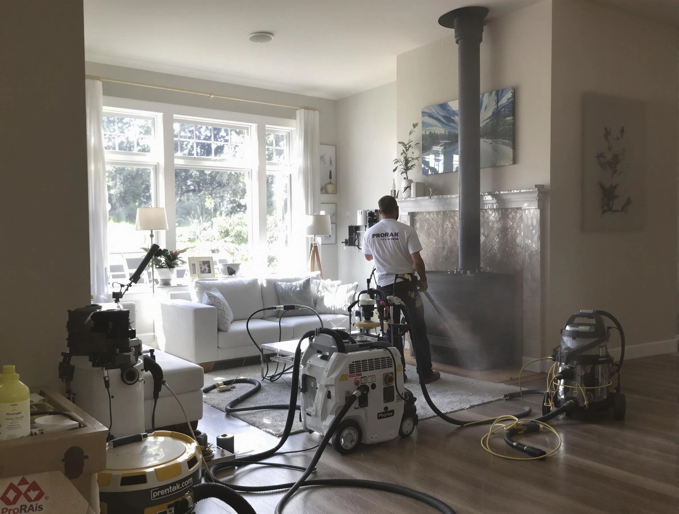 Soot removal service by Westford Chimney Sweep for a fireplace in Westford, MA